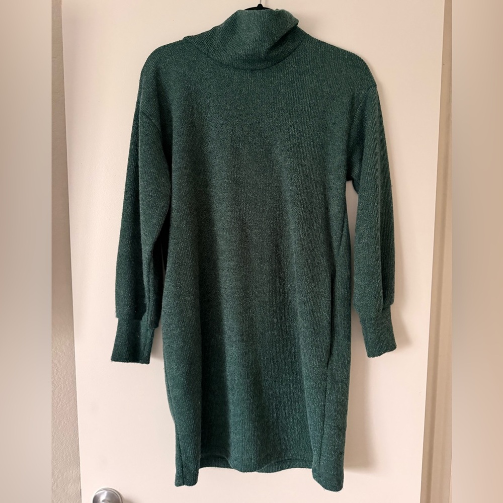 Lush Cowl Neck Sweater Dress